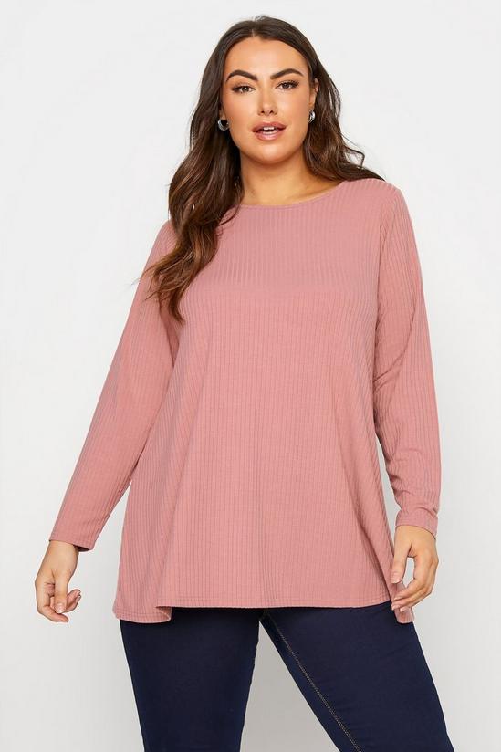Yours Long Sleeve Ribbed Top 1