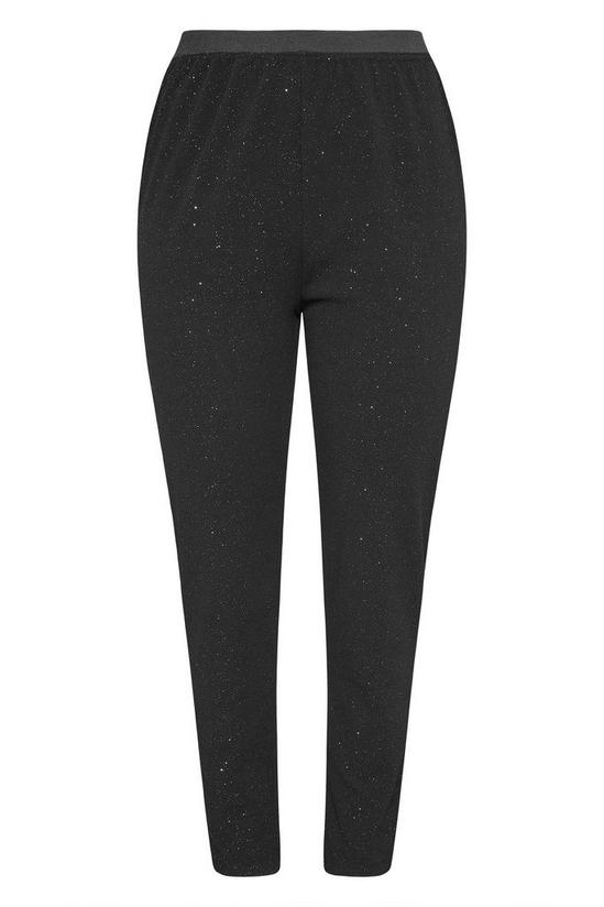 Yours Tapered Glitter Trousers 2