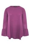 Yours Ribbed Flare Long Sleeve Top thumbnail 2