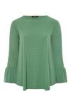 Yours Ribbed Flare Long Sleeve Top thumbnail 2