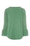 Yours Ribbed Flare Long Sleeve Top thumbnail 3