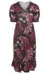 Yours Scarf Print Tiered Midi Dress thumbnail 2
