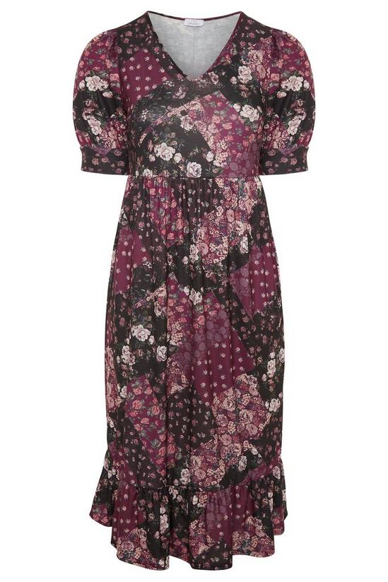 Yours Scarf Print Tiered Midi Dress 2