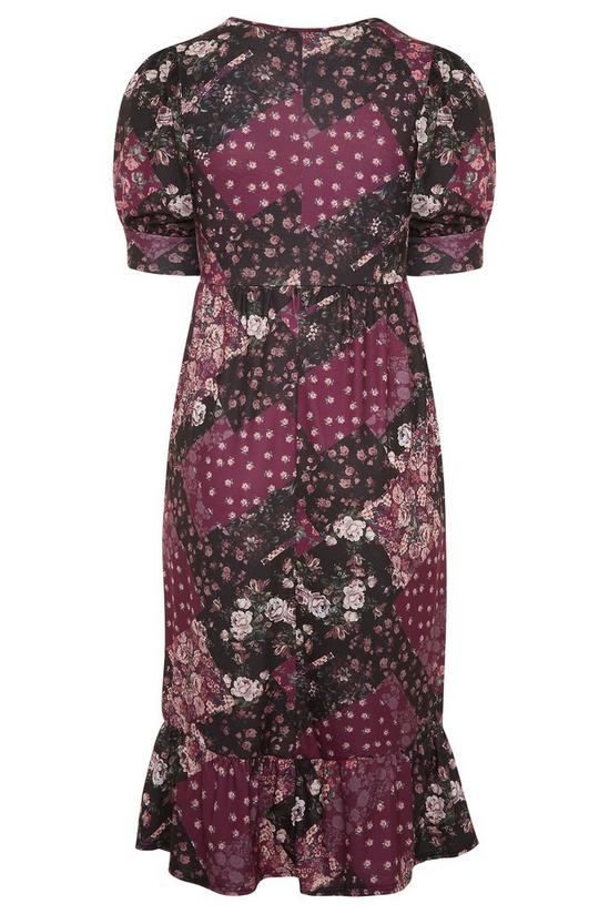 Yours Scarf Print Tiered Midi Dress 4
