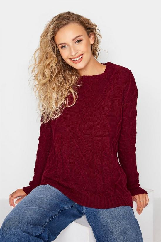 Long Tall Sally Tall Cable Knit Jumper 1