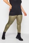 Yours Leather Look Leggings thumbnail 1