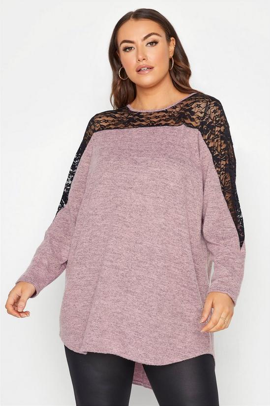 Yours Long Sleeve Lace Top 1