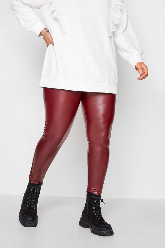 Yours Leather Look Leggings 1