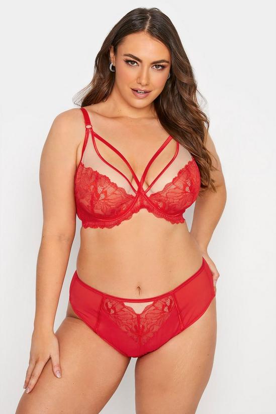 Yours Lace Strap Detail Plunge Bra 3