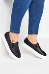 Yours Extra Wide Fit Quilted Slip-On Trainers thumbnail 1
