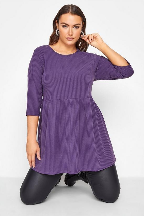Yours Ribbed Smock Top 1