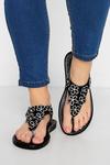 Yours Extra Wide Fit Diamante Studded Sandals thumbnail 1