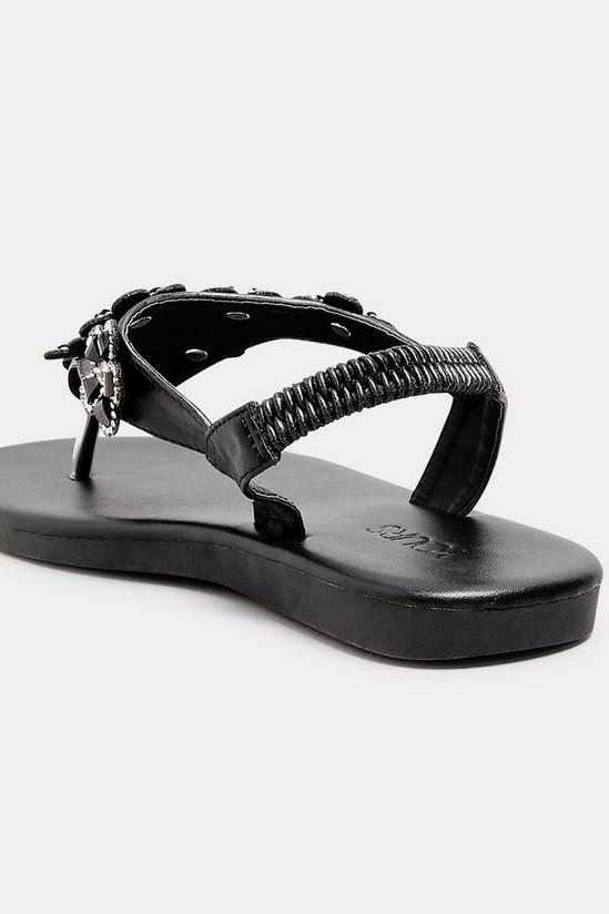 Yours Extra Wide Fit Diamante Studded Sandals 4