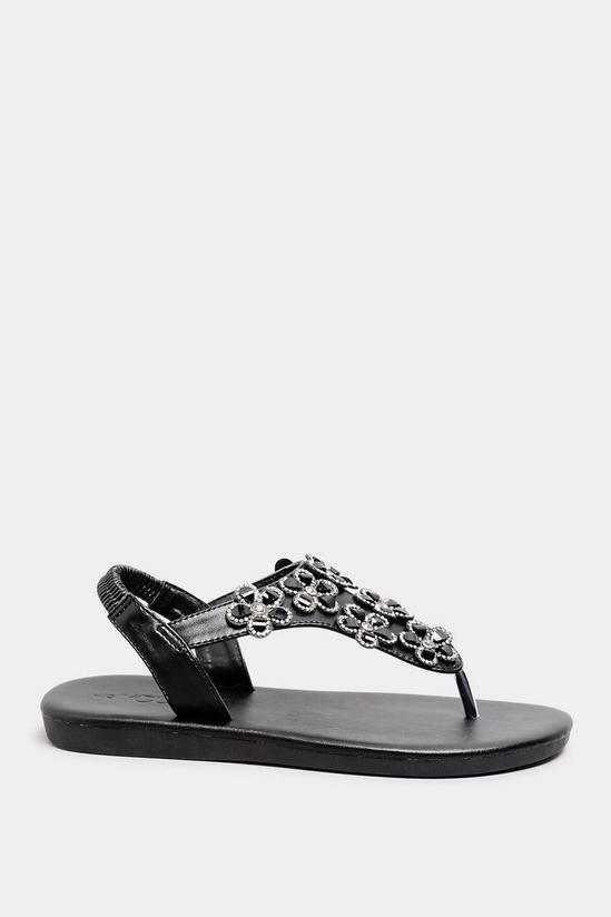 Yours Extra Wide Fit Diamante Studded Sandals 5