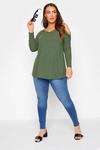 Yours Cold Shoulder Ribbed Top thumbnail 5