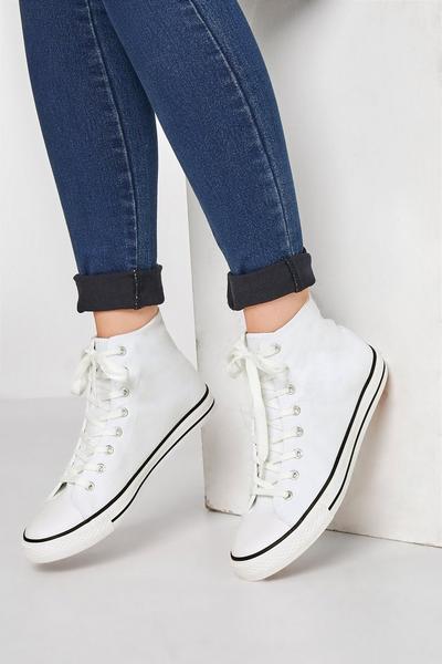 Canvas High Top Trainers