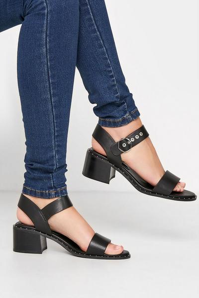 Studded Block Heel Sandals