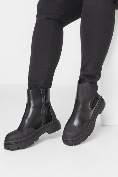 Wide & Extra Wide Chunky High Chelsea Boots