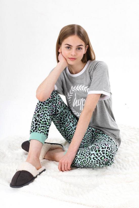 Hype Ice Leopard Crest Long Pyjamas 1