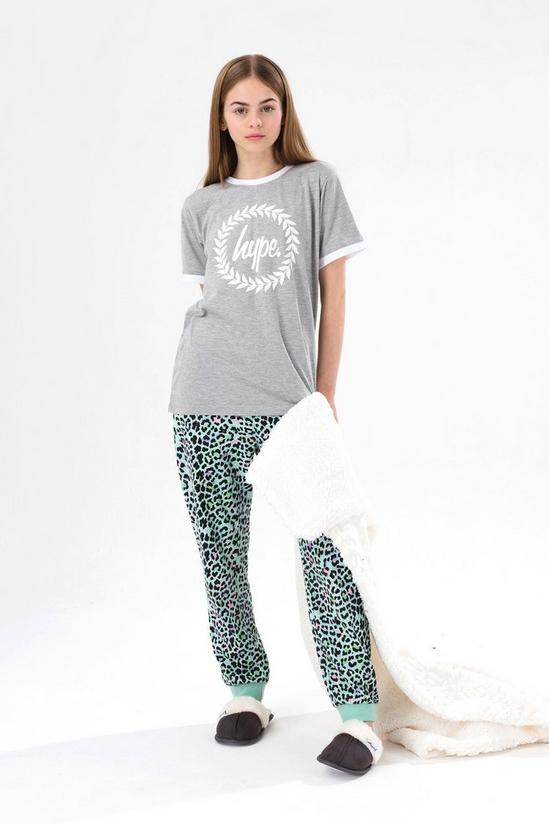 Hype Ice Leopard Crest Long Pyjamas 2