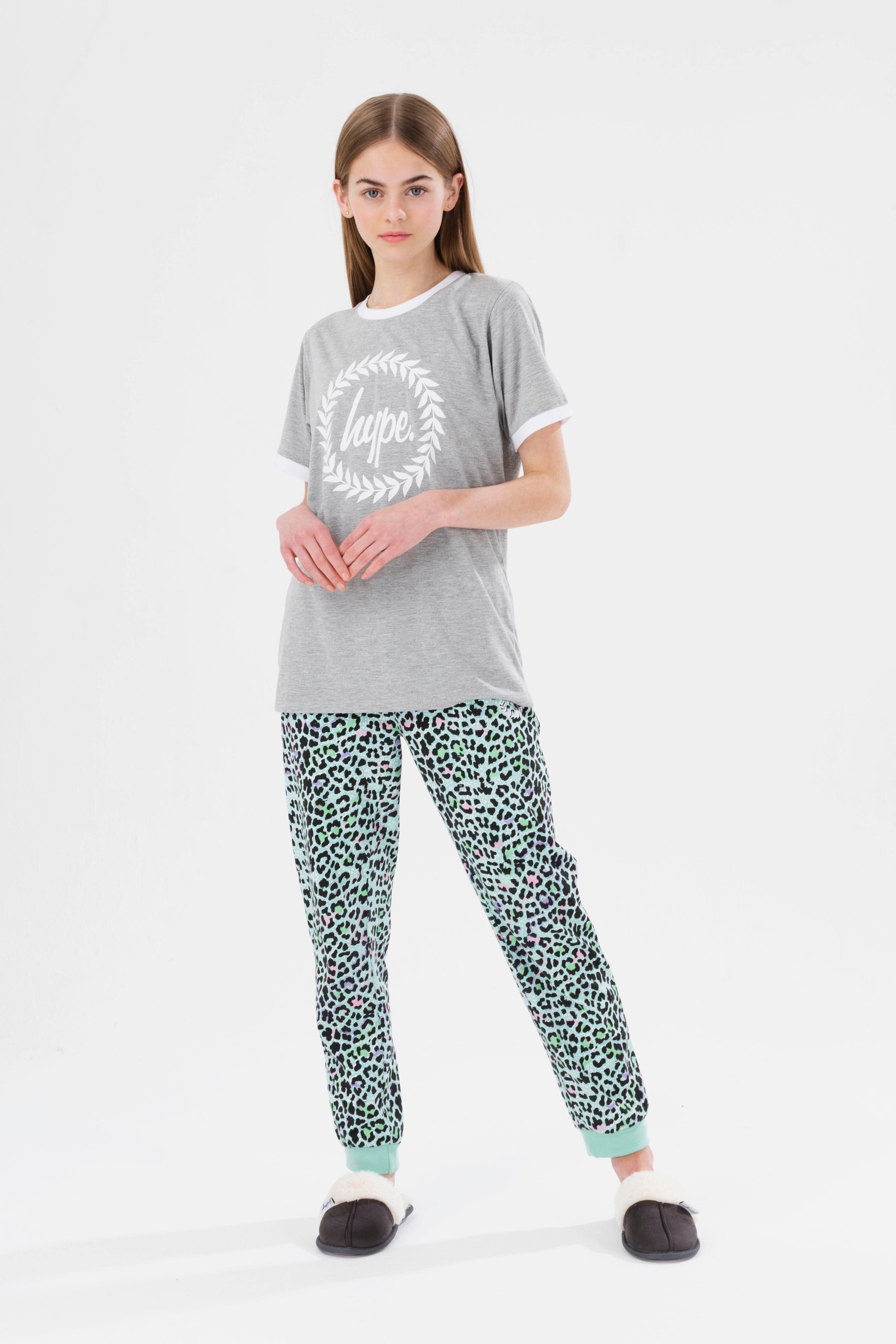 Ice Leopard Crest Long Pyjamas