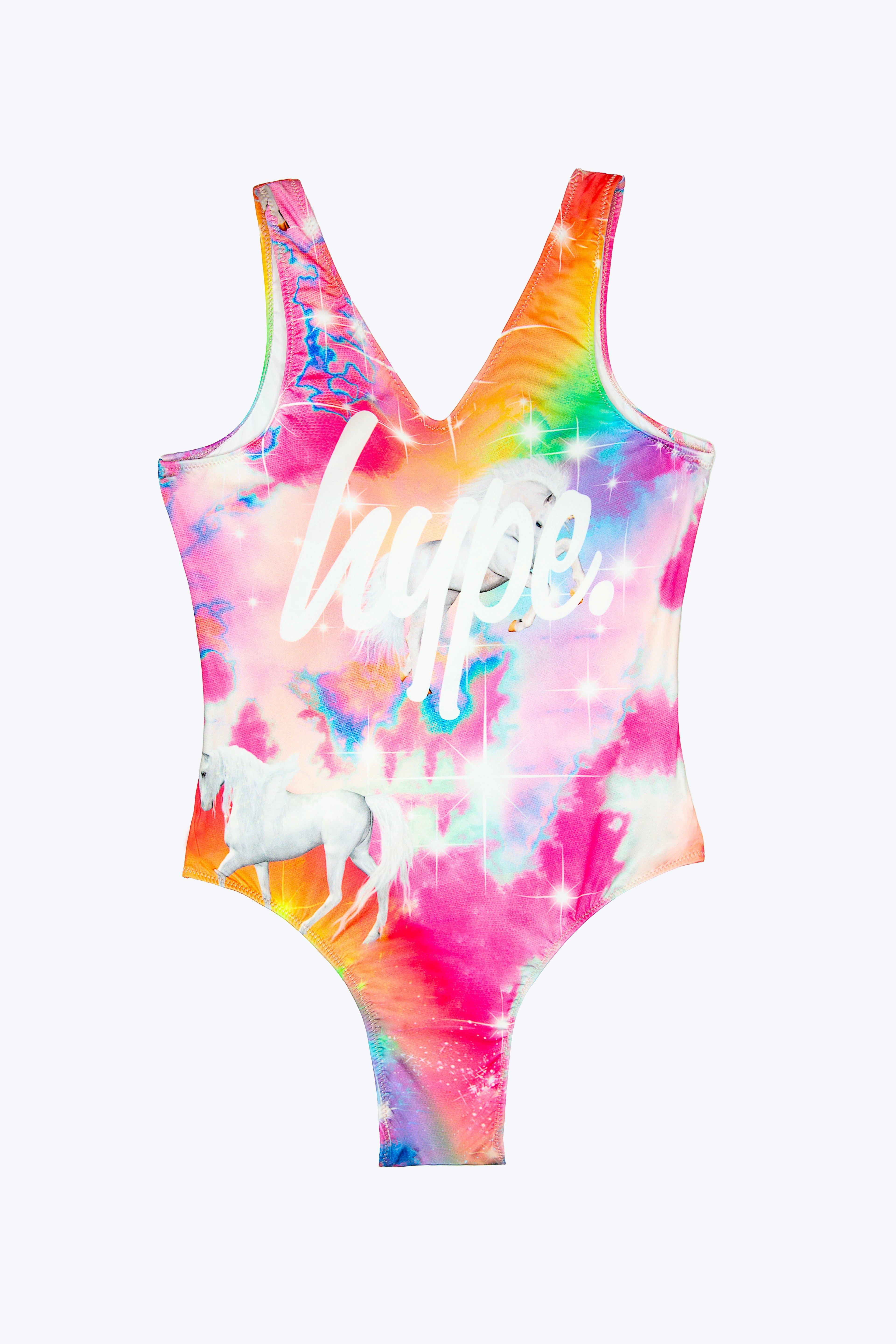 Multi Rainbow Unicorn Sparkle Swimsuit