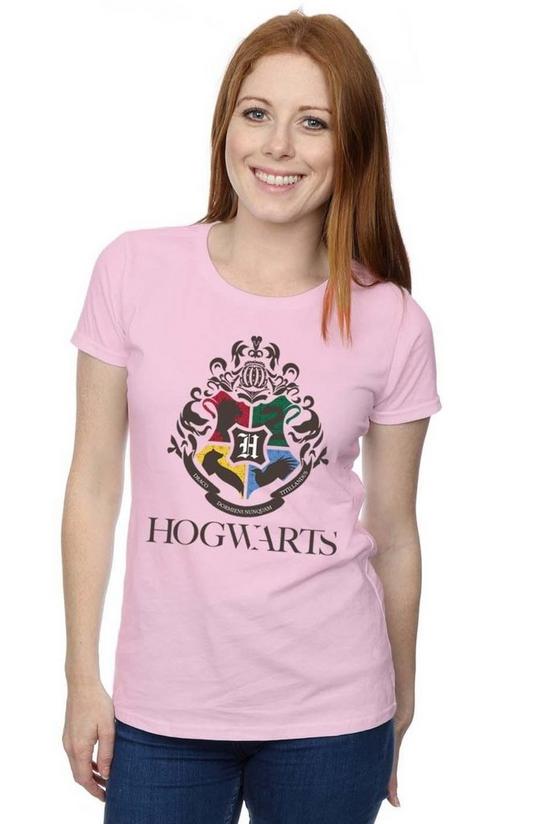Harry Potter Hogwarts Crest Cotton T-Shirt 1