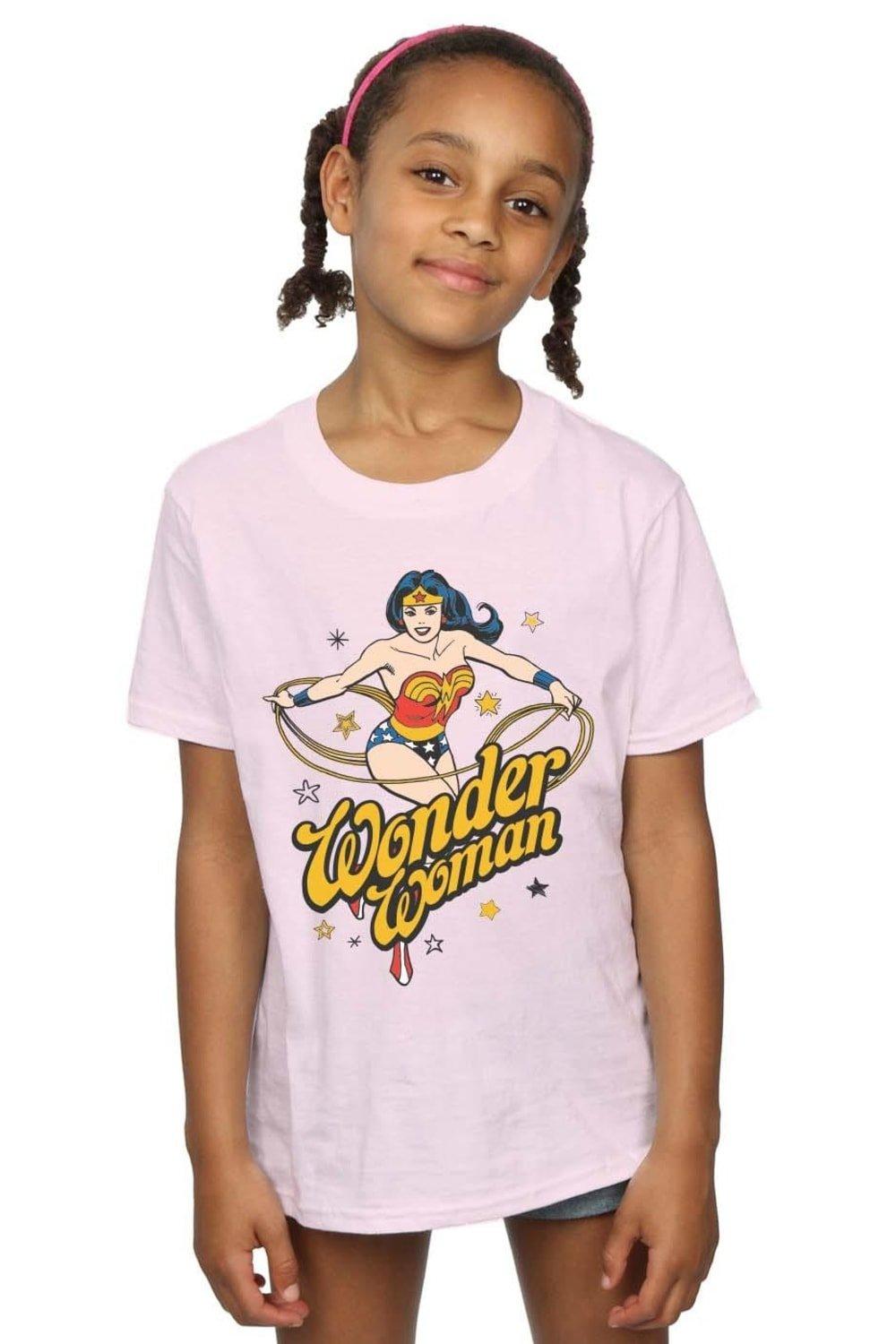 Wonder Woman Stars Cotton T-Shirt