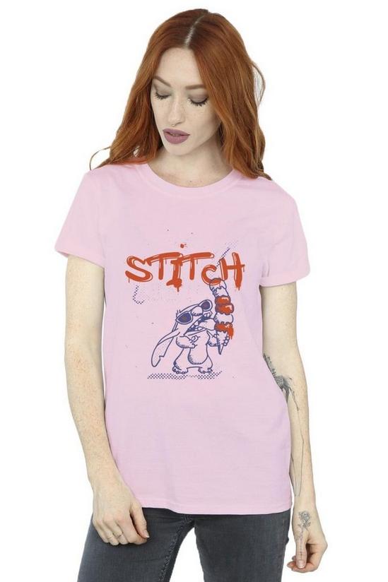 Disney Lilo & Stitch Ice Cream Cotton Boyfriend T-Shirt 1