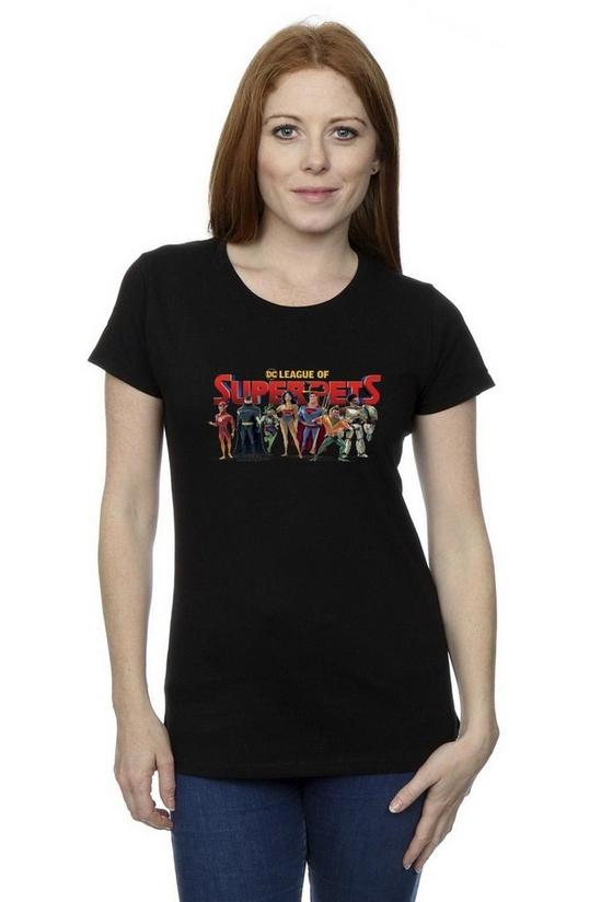 DC Comics DC League Of Super-Pets Group Logo Cotton T-Shirt 1
