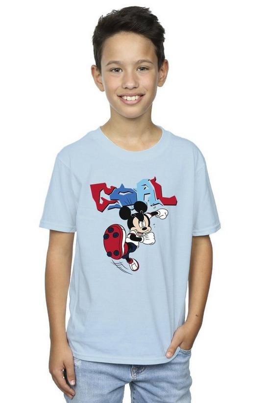 Disney Mickey Mouse Goal Striker Pose T-Shirt 1