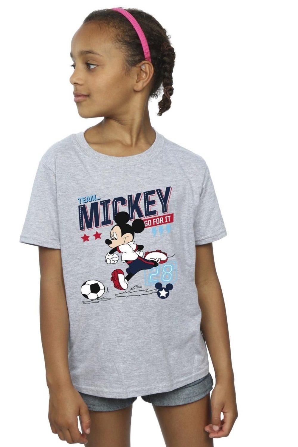 mickey mouse team mickey football cotton t-shirt
