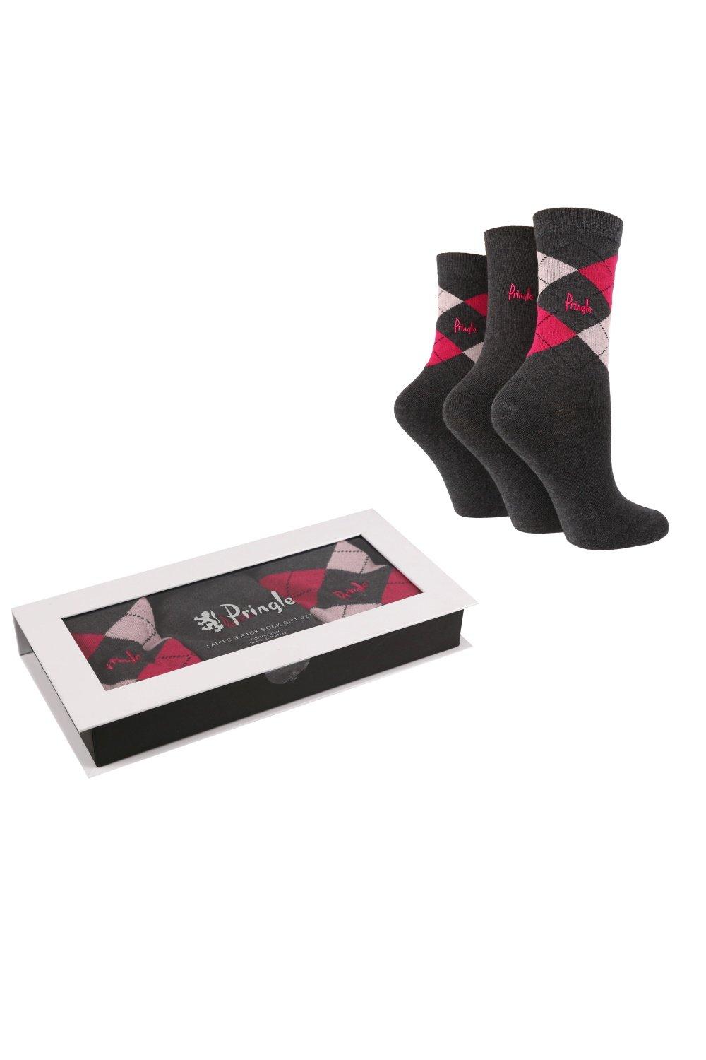 3 Pair Pack Cotton Rich Socks in a Gift Box