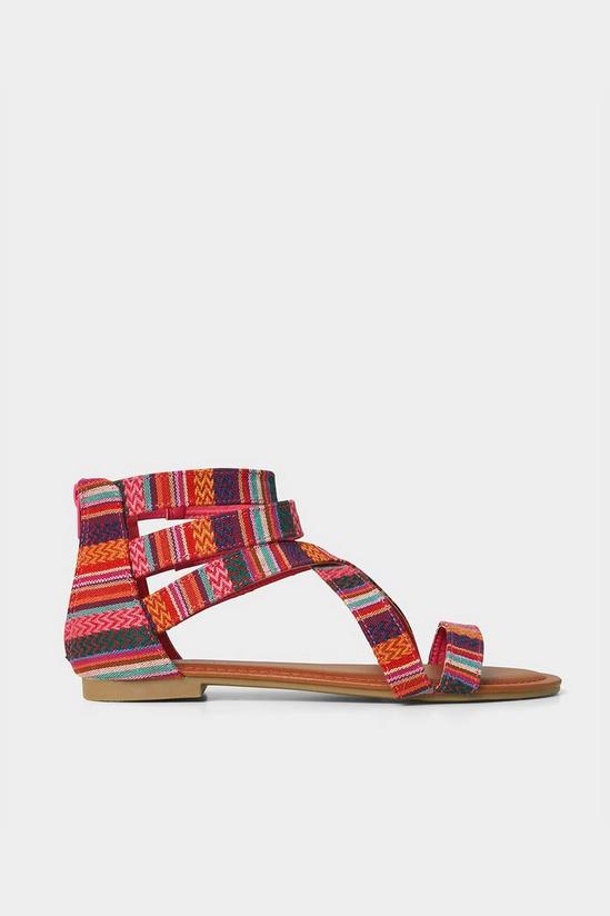 Joe Browns Funky Aztec Stripe Print Sandals 2