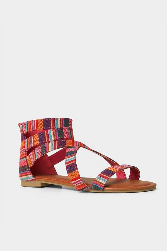 Joe Browns Funky Aztec Stripe Print Sandals 3
