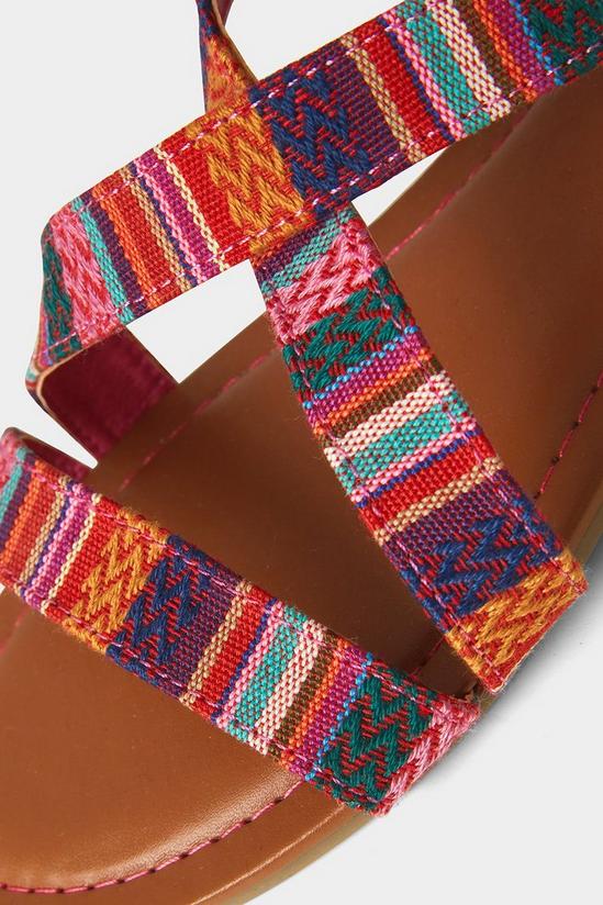 Joe Browns Funky Aztec Stripe Print Sandals 4