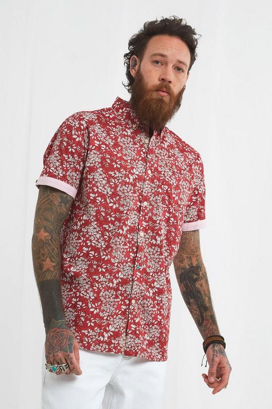 Joe Browns Smart Short Sleeve Detailed Floral Shirt 1