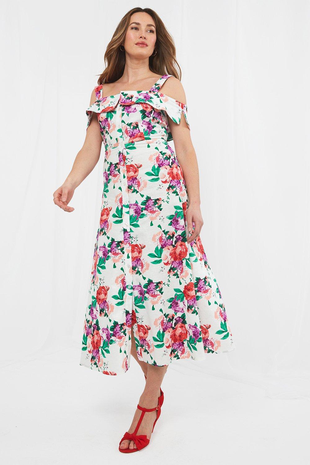 Garden Party Floral Roses Dress