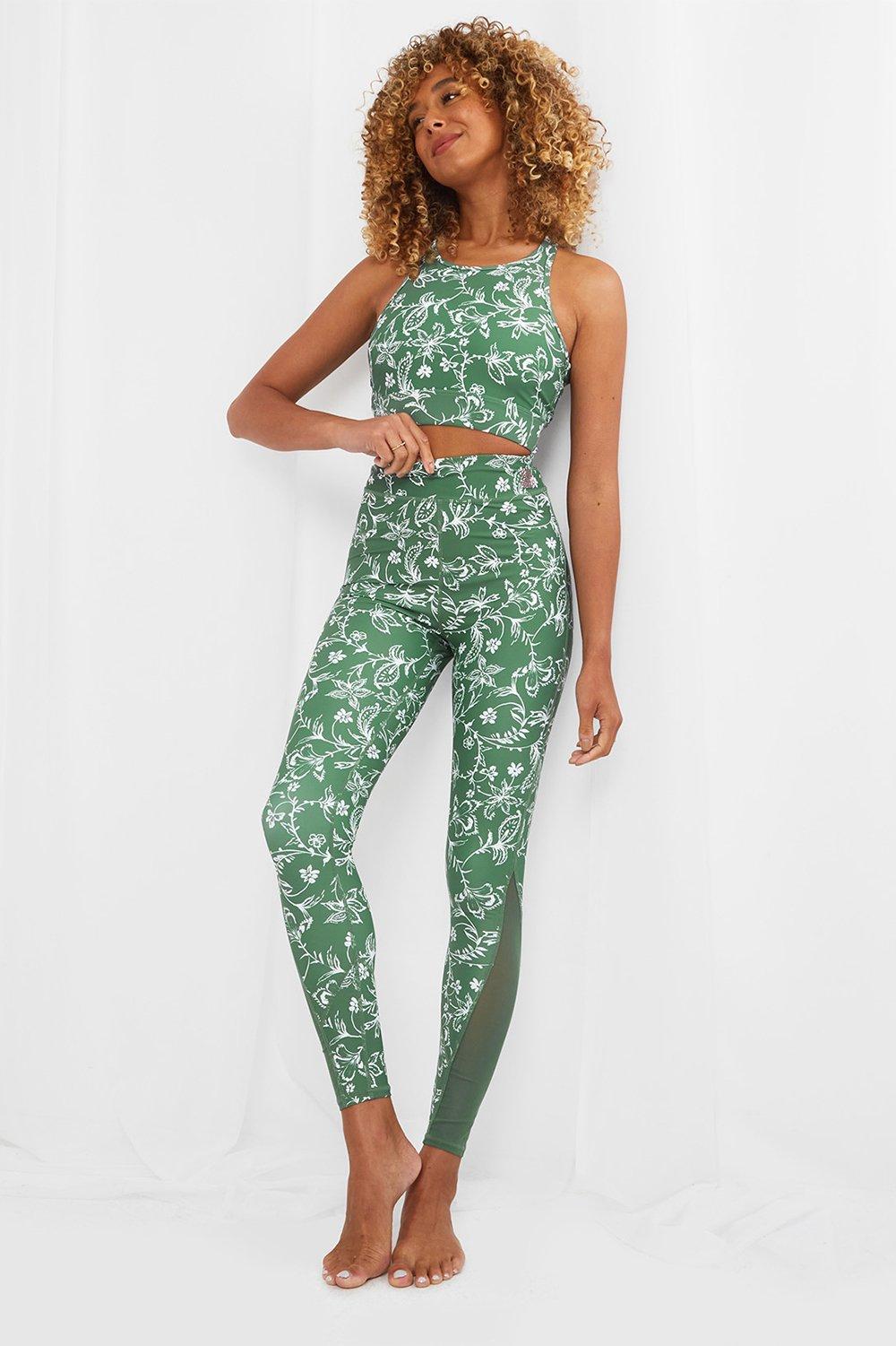 Floral Print Cropped Yoga Gym Exercise Top