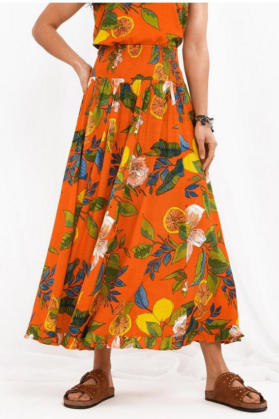 Joe Browns Bright Fruit Print Floral Tiered Co Ord Maxi Skirt 3