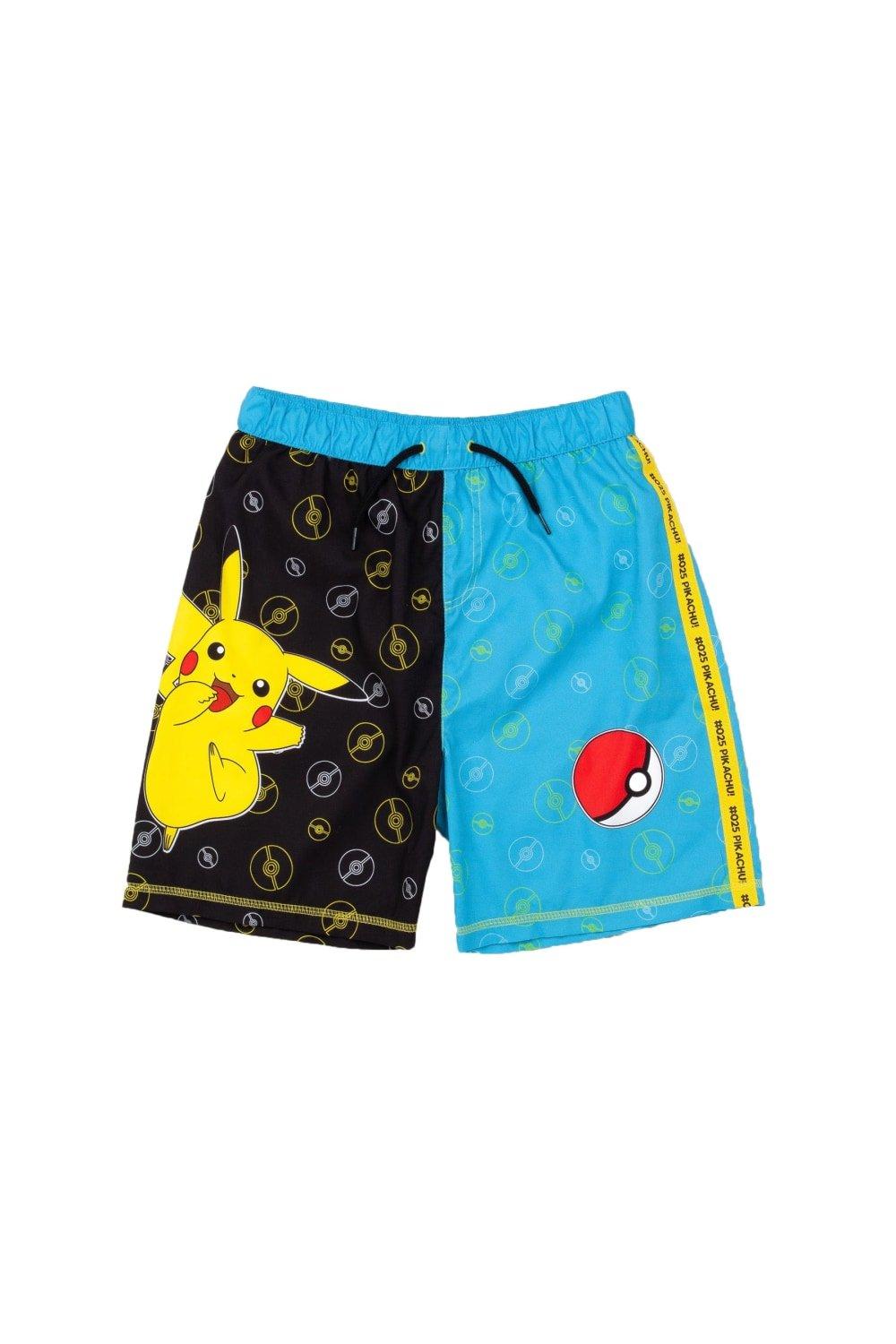 Pikachu Pokeball Swim Shorts