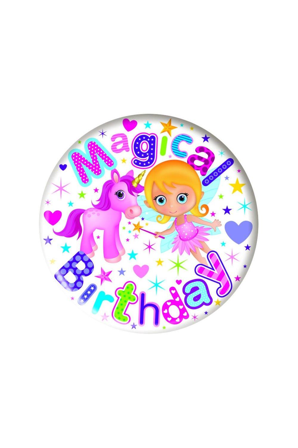 Magical Birthday Round Badge Set (Pack of 6)