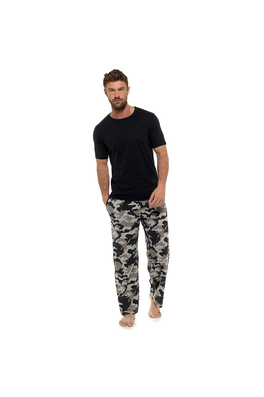 Camo Print Jersey Pyjama Set