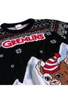 Gremlins Skiing Gizmo Knitted Christmas Jumper thumbnail 3
