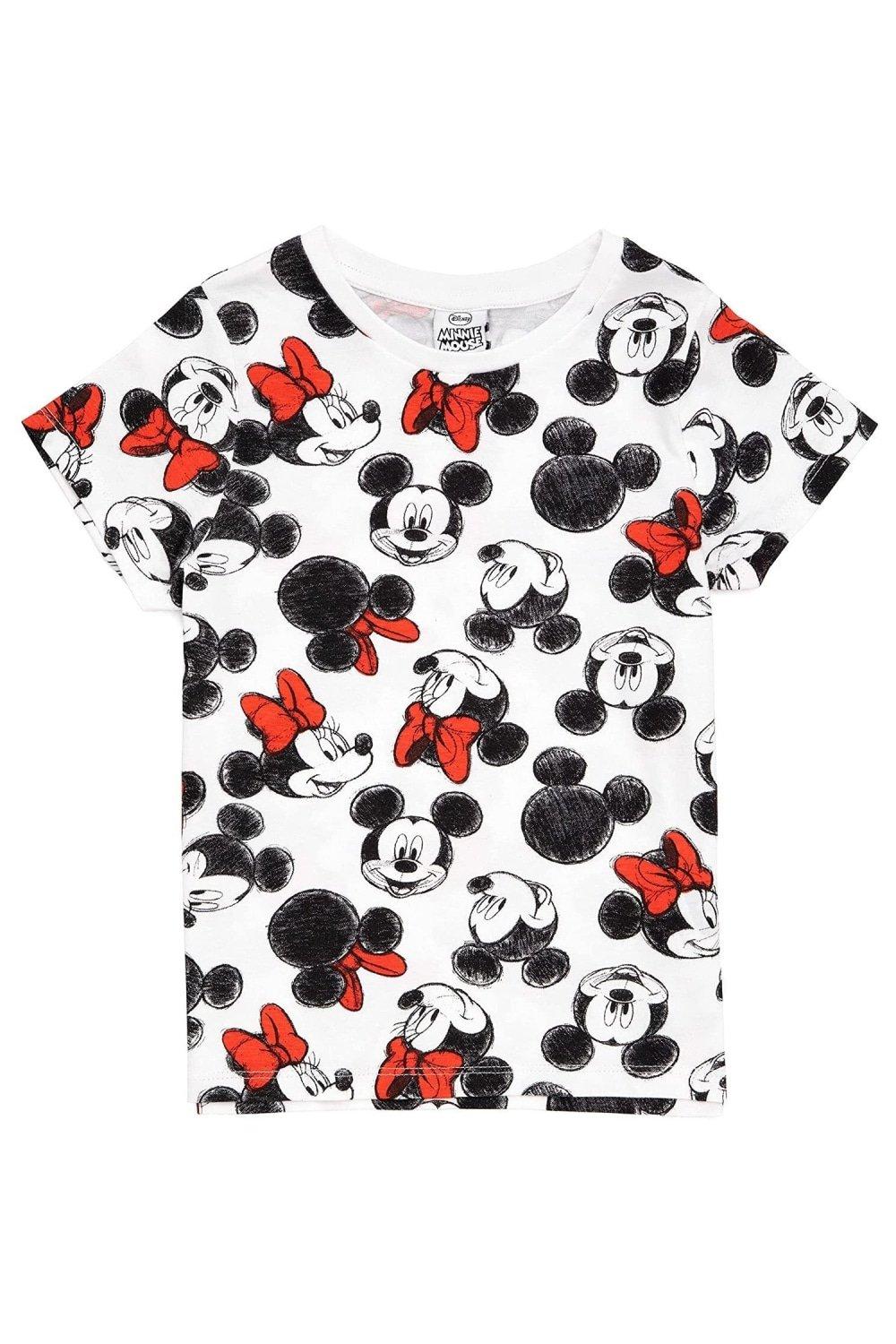 Mickey & Minnie Mouse All-Over Print T-Shirt