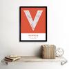 Wee Blue Coo Valencia Spain City Map Modern Typography Stylish Letter Framed Word Wall Art Print Poster for Home Décor thumbnail 2