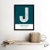 Wee Blue Coo Jerusalem Israel City Map Modern Typography Stylish Letter Framed Word Wall Art Print Poster for Home Décor thumbnail 2