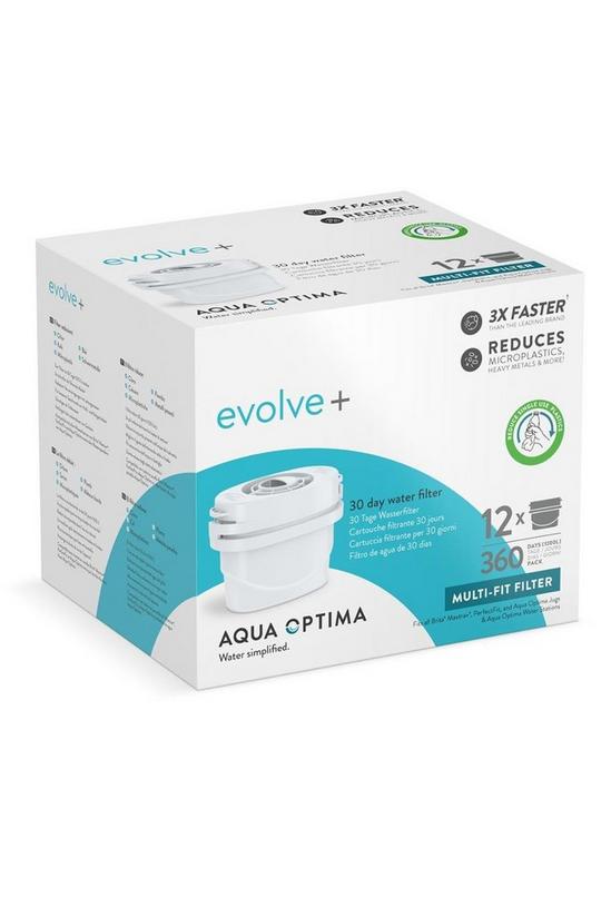 Aqua Optima Evolve+ Water Filter Cartridge, 12 pack (12 Months Supply), Brita Compatible 1