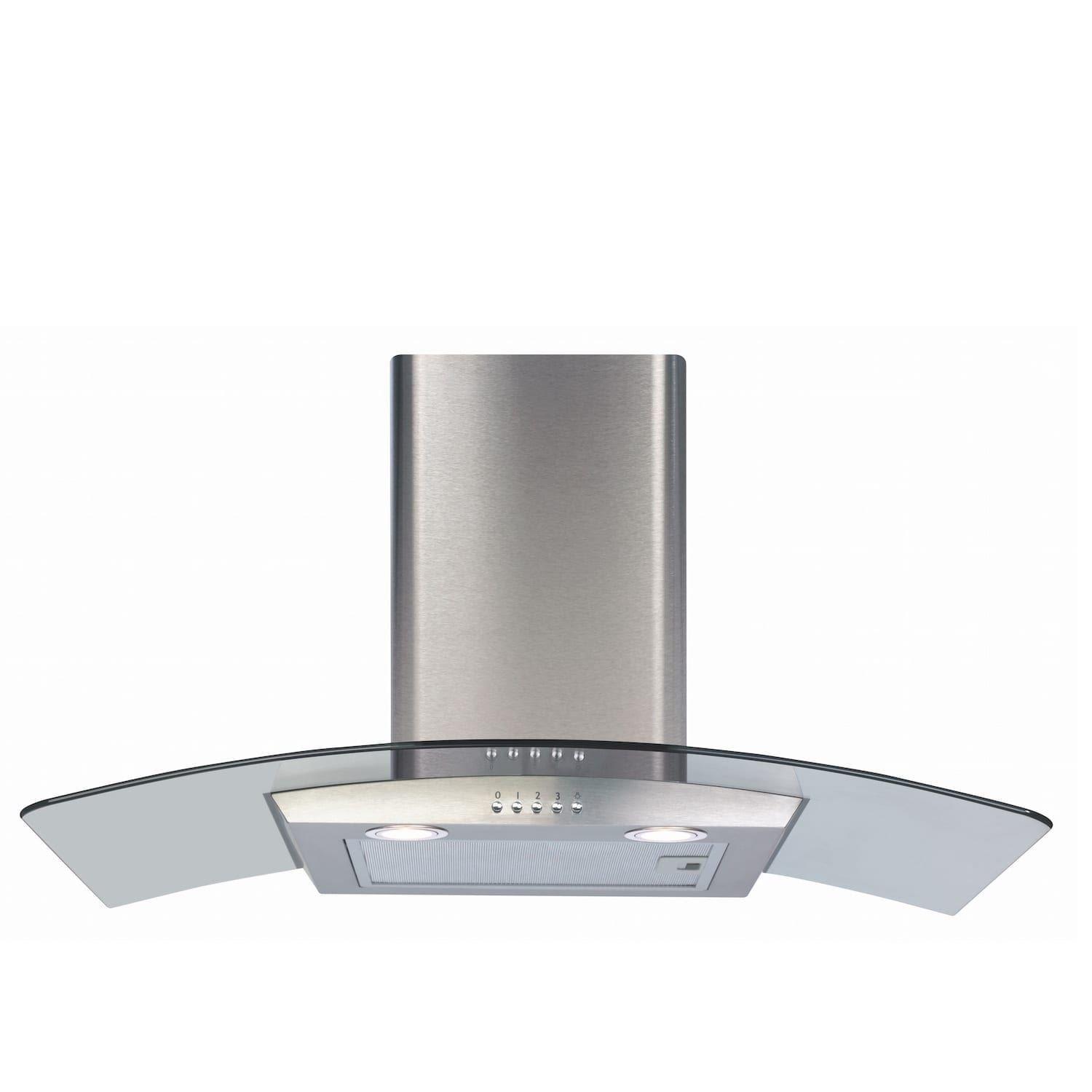 80Cm Stainless Steel Curved Glass Chimney Cooker Hood Extractor Fan-Ecp82ss