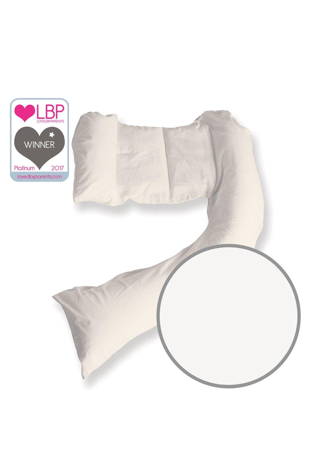 Dreamgenii Pregnancy Support & Feeding Pillow - White cotton